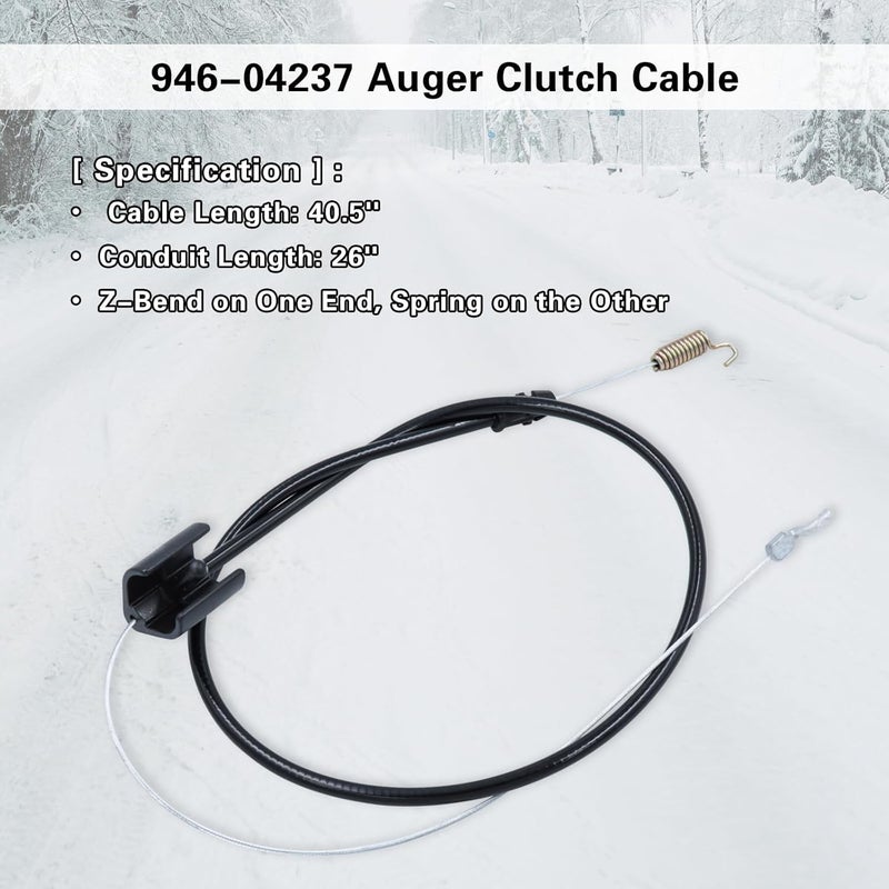 Dofank 946-04237 Auger Clutch Cable for MTD, Craftsman, Troy-Bilt, Yard Man, Yard Machines, Husky Snowblower, Replace 746-04237 Clutch Cable - Image 2